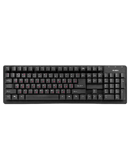 Tastatură SVEN Standard 301, Cu fir, Negru