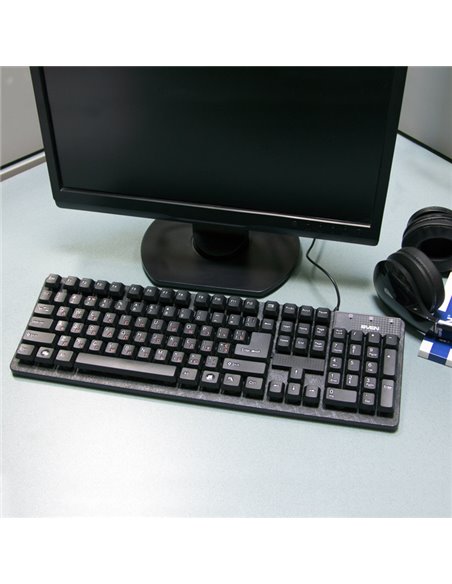 Tastatură SVEN Standard 301, Cu fir, Negru