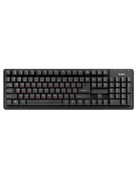Tastatură SVEN Standard 301, Cu fir, Negru