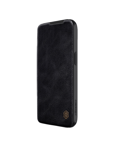 Husă tip carte Nillkin iPhone 15 Plus - Qin Pro, Negru
