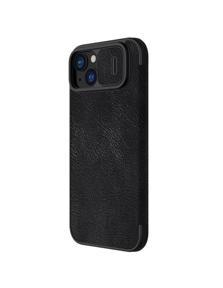 Husă tip carte Nillkin iPhone 15 Plus - Qin Pro, Negru