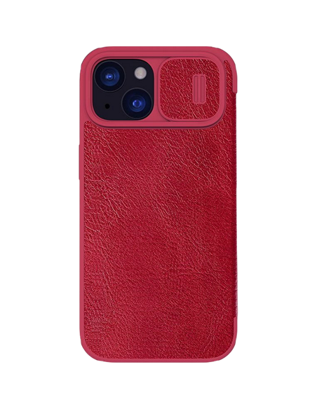 Husă tip carte Nillkin iPhone 15 - Qin Pro, Roșu