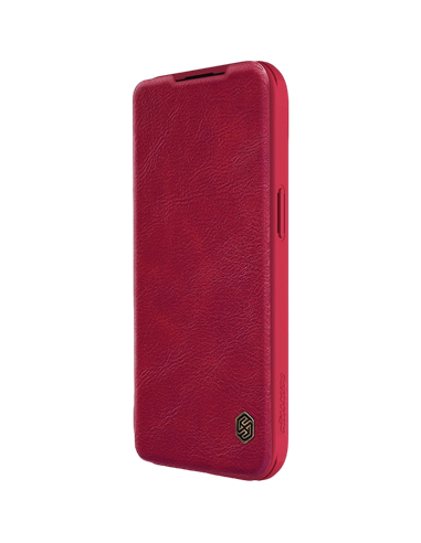 Husă tip carte Nillkin iPhone 15 - Qin Pro, Roșu