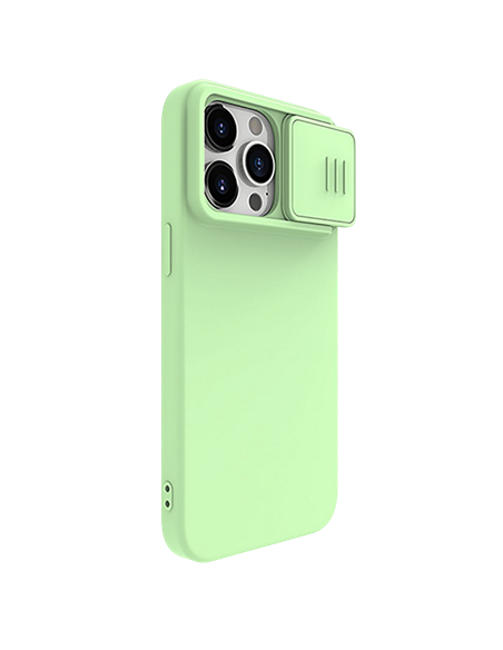 Чехол Nillkin iPhone 15 Pro Max, CamShield Silky Silicone, Mint Green