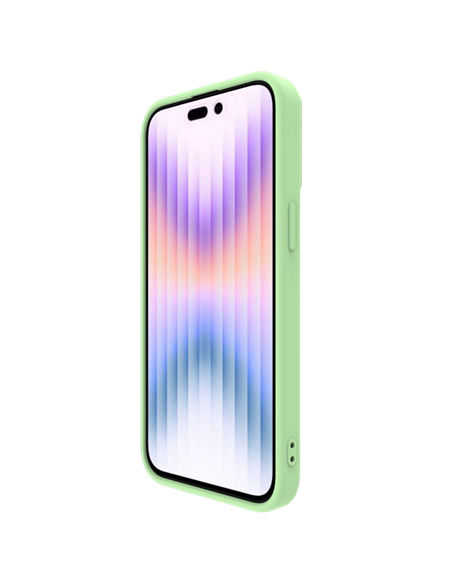 Husă Nillkin iPhone 15 Pro Max, CamShield Silky Silicone, Mint Green
