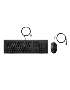 Клавиатура и мышь HP 225, Проводное, Чёрный