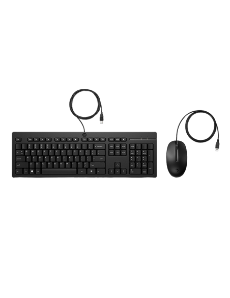Set Tastatură + Mouse HP 225, Cu fir, Negru