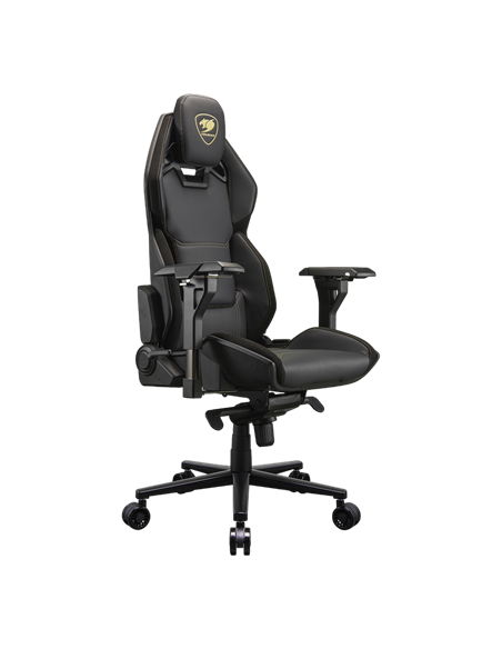 Scaun Gaming Cougar Hotrod Royal, PVC Piele, Negru/Auriu