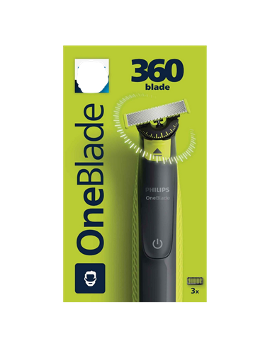 Мужской Триммер Philips OneBlade QP2724/23, Черный | Зелёный