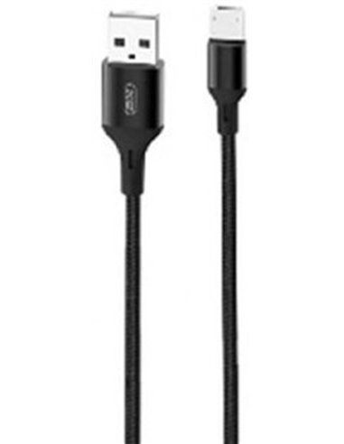 Кабель для зарядки и синхронизации XO NB143, USB Type-A/Lightning, 2м, Чёрный