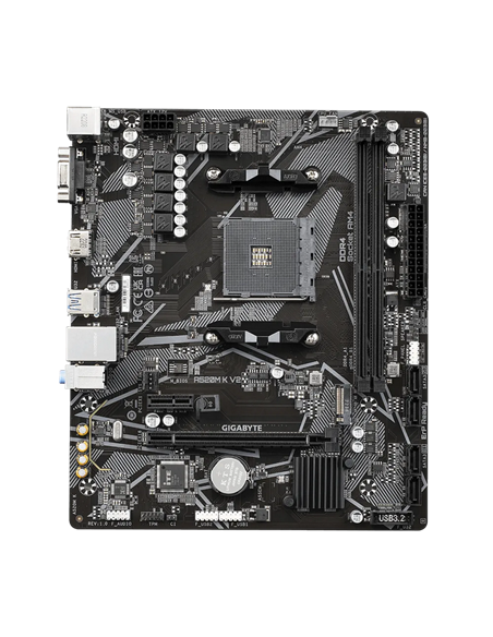 Материнская плата Gigabyte A520M K V2, AM4, AMD A520, Micro-ATX