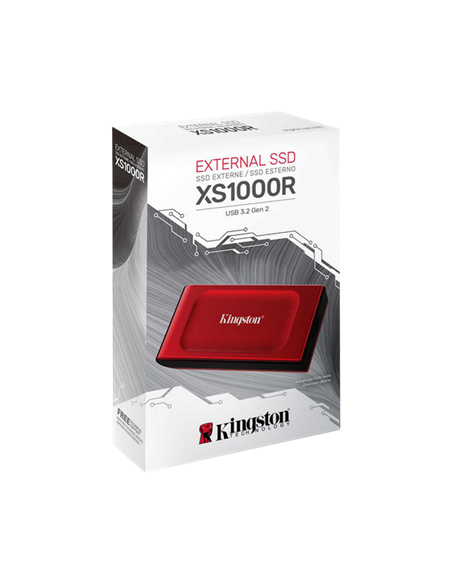 Внешний портативный SSD накопитель Kingston XS1000, 2 ТБ, Красный (SXS1000R/2000G)