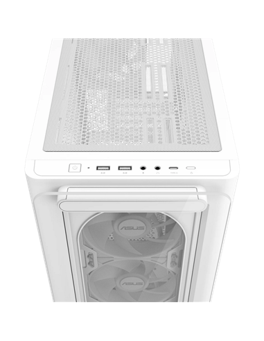 Carcasă PC ASUS A23 PLUS TG ARGB, Mini-Tower, Alb