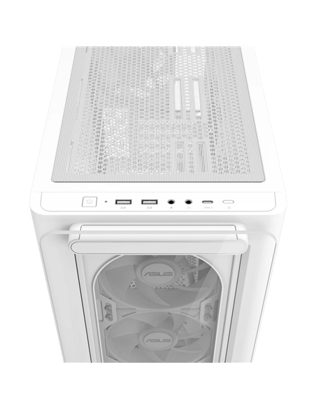 Carcasă PC ASUS A23 PLUS TG ARGB, Mini-Tower, Alb