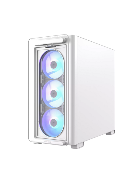 Carcasă PC ASUS A23 PLUS TG ARGB, Mini-Tower, Alb