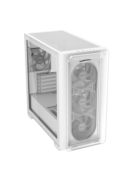 Компьютерный корпус ASUS A23 PLUS TG ARGB, Mini-Tower, Белый