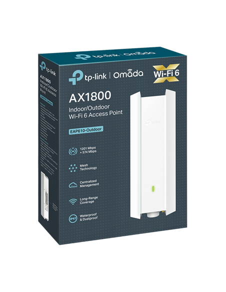 Беспроводная точка доступа TP-LINK EAP610-Outdoor, До 1800 Мбит/с, Белый