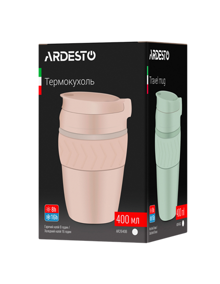 Cană termos Ardesto AR2640BT, 0,4L, Negru