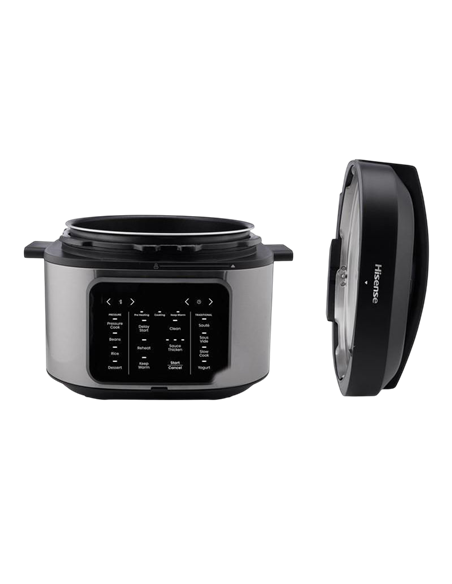 Aparat de gătit multifuncțional sub presiune Hisense HMC6SBK, Negru | Oțel inoxidabil