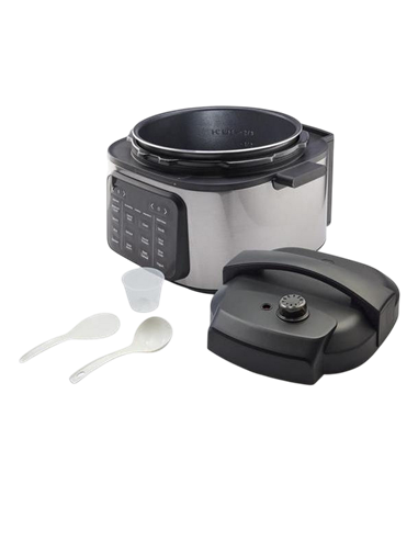 Aparat de gătit multifuncțional sub presiune Hisense HMC6SBK, Negru | Oțel inoxidabil
