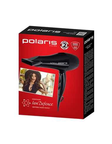 Uscător de păr Polaris PHD 2256Ti, 2200 W, Negru