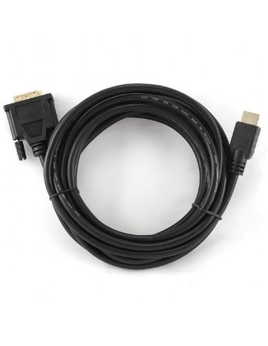 Видео кабель Cablexpert CC-HDMI-DVI-15, HDMI (M) - DVI-I (M), 4,5м, Чёрный