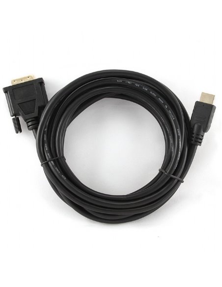 Видео кабель Cablexpert CC-HDMI-DVI-15, HDMI (M) - DVI-I (M), 4,5м, Чёрный