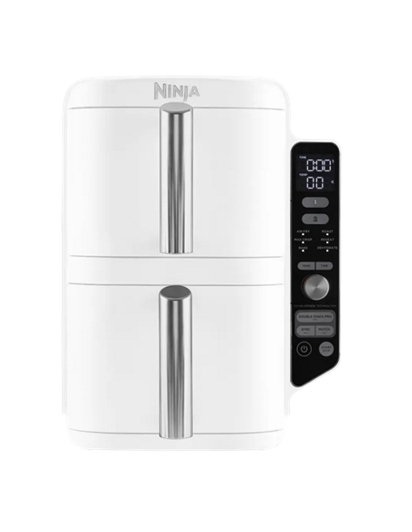 Friteuză cu aer cald Ninja Double Stack XL SL400EUWH, Alb