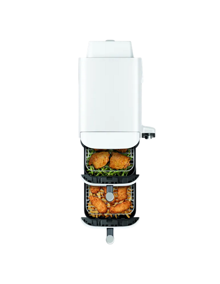 Friteuză cu aer cald Ninja Double Stack XL SL400EUWH, Alb