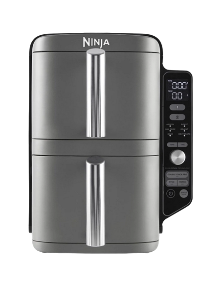 Friteuză cu aer cald Ninja Double Stack XL SL400EUWH, Alb