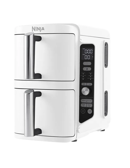Friteuză cu aer cald Ninja Double Stack XL SL400EUWH, Alb