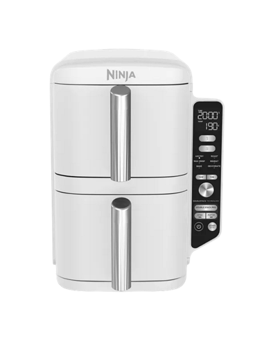 Friteuză cu aer cald Ninja Double Stack XL SL400EUWH, Alb
