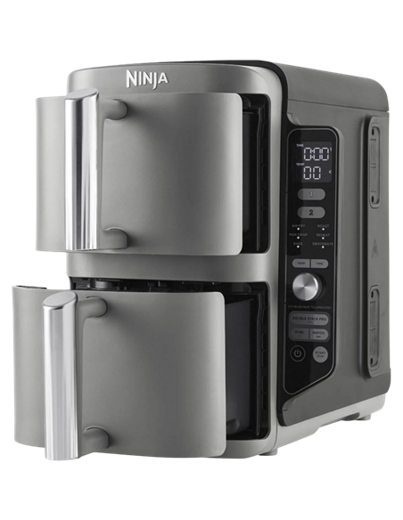 Friteuză cu aer cald Ninja Double Stack XL SL400EUWH, Alb