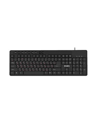 Tastatură SVEN KB-C3060, Cu fir, Negru