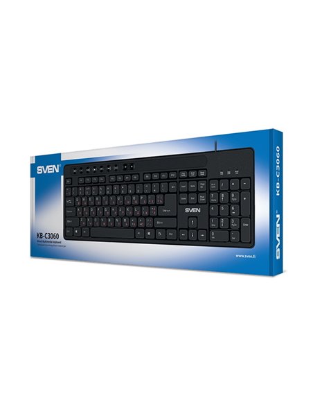 Tastatură SVEN KB-C3060, Cu fir, Negru