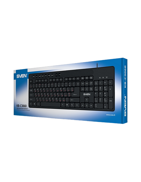 Клавиатура SVEN KB-C3060, Проводное, Чёрный