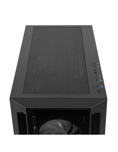 Компьютерный корпус Chieftec GA-01B-TG-OP, Midi-Tower, Без блока питания, Чёрный