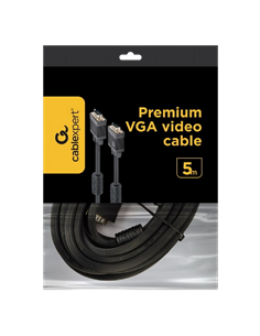 Cablu Video Cablexpert CC-PPVGA-5M-B, VGA D-Sub (M) - VGA D-Sub (M), 5m, Negru 2