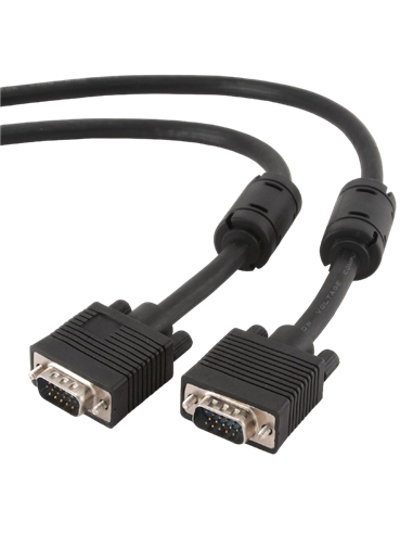 Видео кабель Cablexpert CC-PPVGA-5M-B, VGA D-Sub (M) - VGA D-Sub (M), 5м, Чёрный