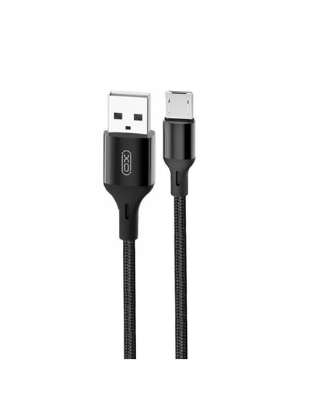 Кабель для зарядки и синхронизации XO NB143, USB Type-A/micro-USB, 2м, Чёрный