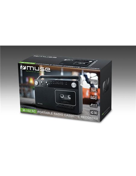 Radio portabil MUSE M-152 RC, Negru