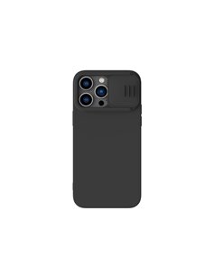 Husă Nillkin iPhone 14 Pro, CamShield Silky Silicone, Negru