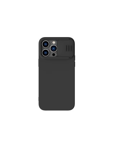 Husă Nillkin iPhone 14 Pro, CamShield Silky Silicone, Negru