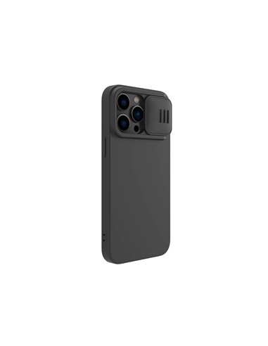 Husă Nillkin iPhone 14 Pro, CamShield Silky Silicone, Negru