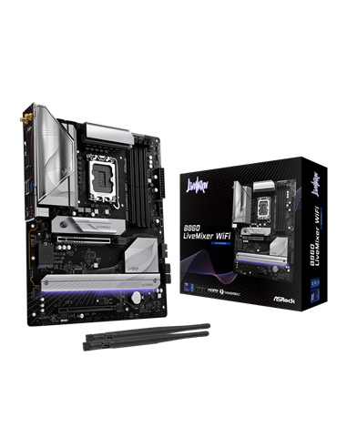 Placă de bază ASRock B860 LiveMixer WiFi, LGA1851, Intel B860, ATX
