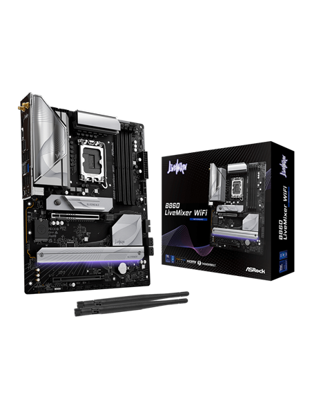 Placă de bază ASRock B860 LiveMixer WiFi, LGA1851, Intel B860, ATX