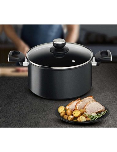 Кастрюля Tefal G2554672, 5,2л, Чёрный