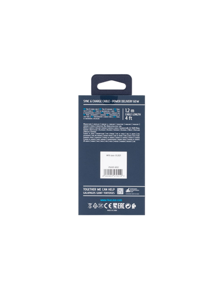 Cablu de încărcare și date Rivacase PS6105, USB Type-C/USB Type-C, 1,2m, Roșu