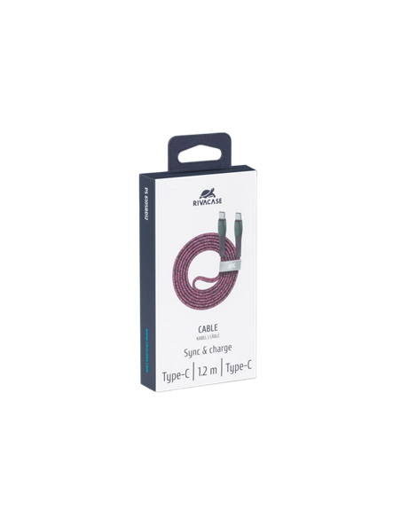 Кабель для зарядки и передачи данных Rivacase PS6105, USB Type-C/USB Type-C, 1,2м, Красный