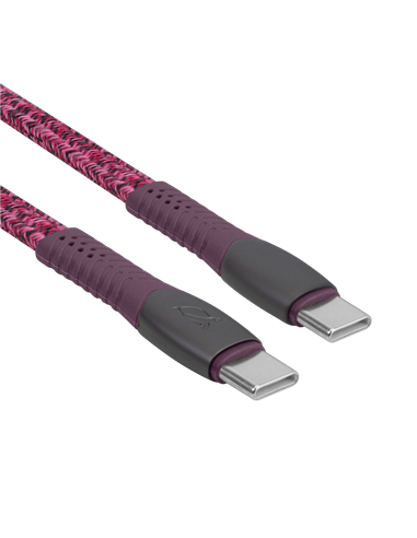 Cablu de încărcare și date Rivacase PS6105, USB Type-C/USB Type-C, 1,2m, Roșu
